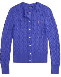 Polo Ralph Lauren - Cable-Knit Button-Up Cardigan - Lyst