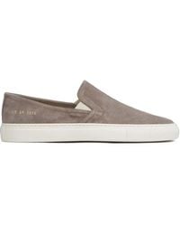 Common Projects - Suede Slip-On Sneakers - Lyst