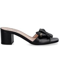 Love Moschino - Bow-Detail Heart-Plaque Sandals - Lyst