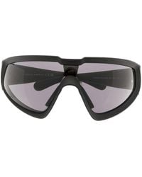 Moncler - Logo-plaque Shield-frame Sunglasses - Lyst