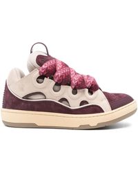 Lanvin - Curb Sneakers Met Uitgesneden Details - Lyst