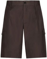 Dolce & Gabbana - Shorts Aus Baumwolle Und Seide - Lyst