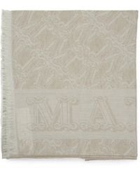 Max Mara - Monogram-Jacquard Fringed Scarf - Lyst