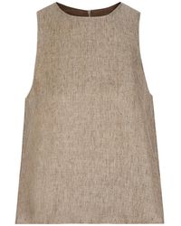 Emporio Armani - Sleeveless Textured Top - Lyst
