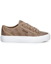 Guess - Baskets Lacées Jelexa À Motif Monogrammé - Lyst