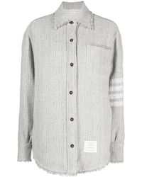 Thom Browne - 4-bar Stripe Oversized Shirt Jacket - Lyst