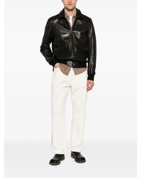 SERGIO MORETTI FIRENZE - Grainy-Leather Jacket - Lyst