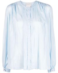 Forte Forte - Gathered Cotton-blend Blouse - Lyst