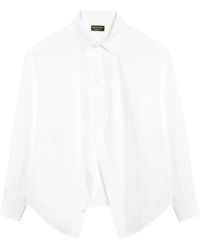 Balenciaga - Hemd Mit Schlitz - Lyst
