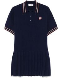 Miu Miu - Robe Courte À Patch Logo - Lyst