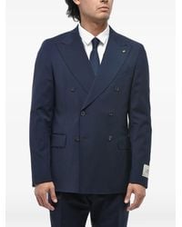 Corneliani - Double-Breasted Peak-Lapel Suit - Lyst