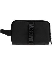 Moschino - Logo Zip Clutch Bag - Lyst