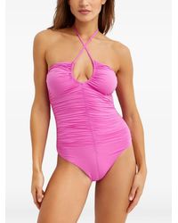 Marysia Swim - Hasell Maillot Halterneck Ruched Swimsuit - Lyst