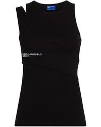 Karl Lagerfeld - Logo-Embroidery Tank Top - Lyst