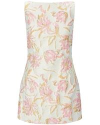 STAUD - Floral Mini Dress - Lyst