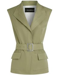 Karl Lagerfeld - Belted Waistcoat - Lyst