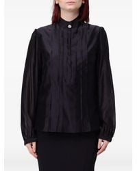 Hanita - Crystal-Embellished Pintuck-Detail Blouse - Lyst