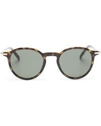Montblanc - Round-Frame Tortoiseshell-Effect Sunglasses - Lyst