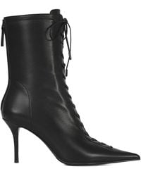POTAMY - 95Mm Leather Ankle Boots - Lyst