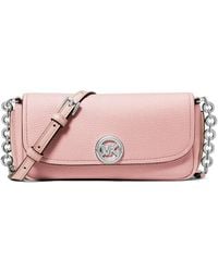 Michael Kors - Pebbled-Leather Chain-Link Shoulder Bag - Lyst