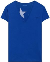Zadig & Voltaire - Fishnet Star-Patch T-Shirt - Lyst