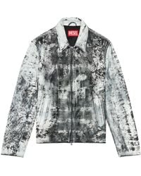 DIESEL - Veste L-Pylon-A En Cuir - Lyst