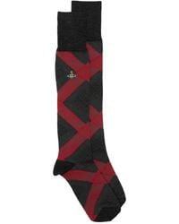 Vivienne Westwood - Quadrophenia Orb-Embroidered High Socks - Lyst
