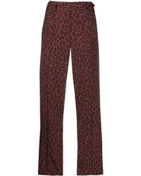 A.P.C. - Cropped Leopard Print Trousers - Lyst