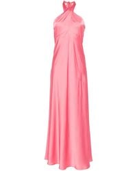 D.exterior - Halterneck Maxi Dress - Lyst