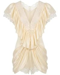 Chloé - Combinaison En Soie À Col V - Lyst