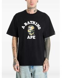 A Bathing Ape - 1St Camo College Tee T-Shirt - Lyst