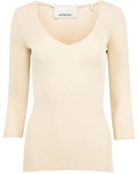 Isabel Marant - Ribbed V-Neck Top - Lyst