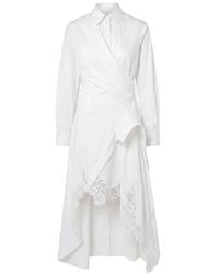 Monse - Lace-Trimmed Asymmetric Dress - Lyst