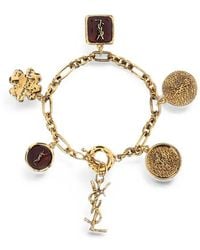 Saint Laurent - Cassandre Charm Bracelet - Lyst