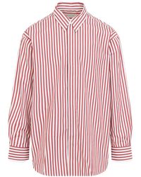 Ami Paris - Vertical-Stripe Cotton Shirt - Lyst