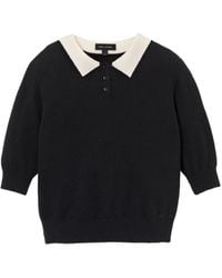 Marc Jacobs - Wollen Top Met Contrasterende Kraag - Lyst