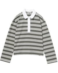 Rag & Bone - Striped Long-Sleeve Polo Shirt - Lyst
