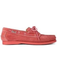 Kurt Geiger - Bow Suede Boat Shoes - Lyst