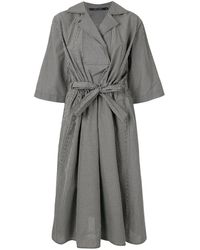 Sofie D'Hoore Blousejurk Met Gingham Ruit - Grijs