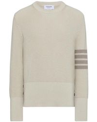 Thom Browne - Cotton Cardigan Stitch 4-Bar Pullover - Lyst
