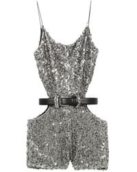 Vestiaire d'un Oiseau Libre - Sequin-Embellished Cut-Out Jumpsuit - Lyst