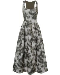 Philosophy Di Lorenzo Serafini - Abstract-Print Full-Skirt Dress - Lyst