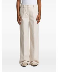 Peserico - Pressed-Crease Wide-Leg Trousers - Lyst