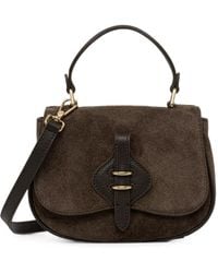 Coccinelle - Suede-Panelled Leather Shoulder Bag - Lyst