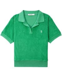 Sporty & Rich - Logo-Embroidered Cotton Polo Shirt - Lyst