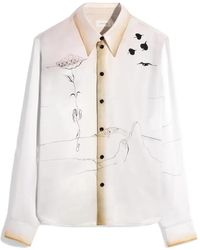 Lemaire - Pointed-Collar Landscape Shirt - Lyst