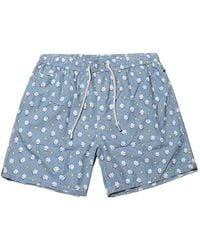 MC2 Saint Barth - Gingham-Print Drawstring-Waist Swim Shorts - Lyst