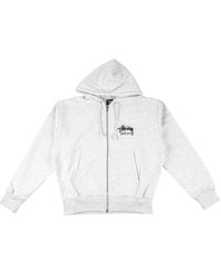 Stussy - Santa Ana Logo-Print Zip-Up Hoodie - Lyst