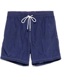 Barba Napoli - Logo-Patch Swim Shorts - Lyst