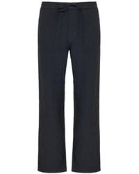 120% Lino - Drawstring-Waist Linen Trousers - Lyst